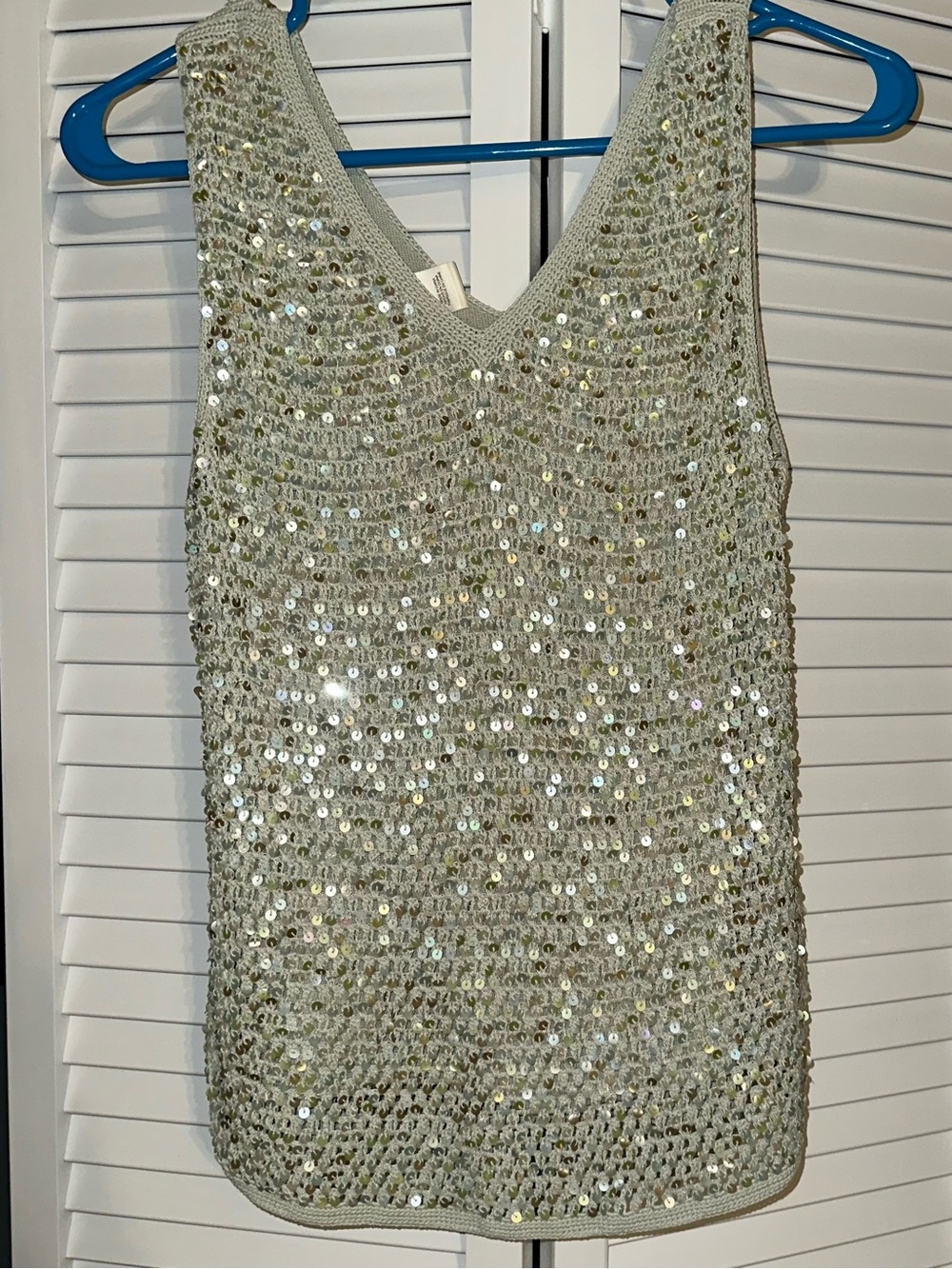 Sigrid Olsen Sequin V-Neck Tank